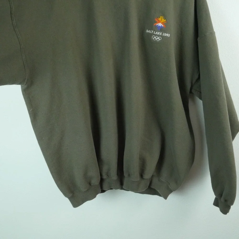 VINTAGE Salt Lake 2002 Winter Olympics Sweatshirt XL Ski Retro Sportswear Y2K